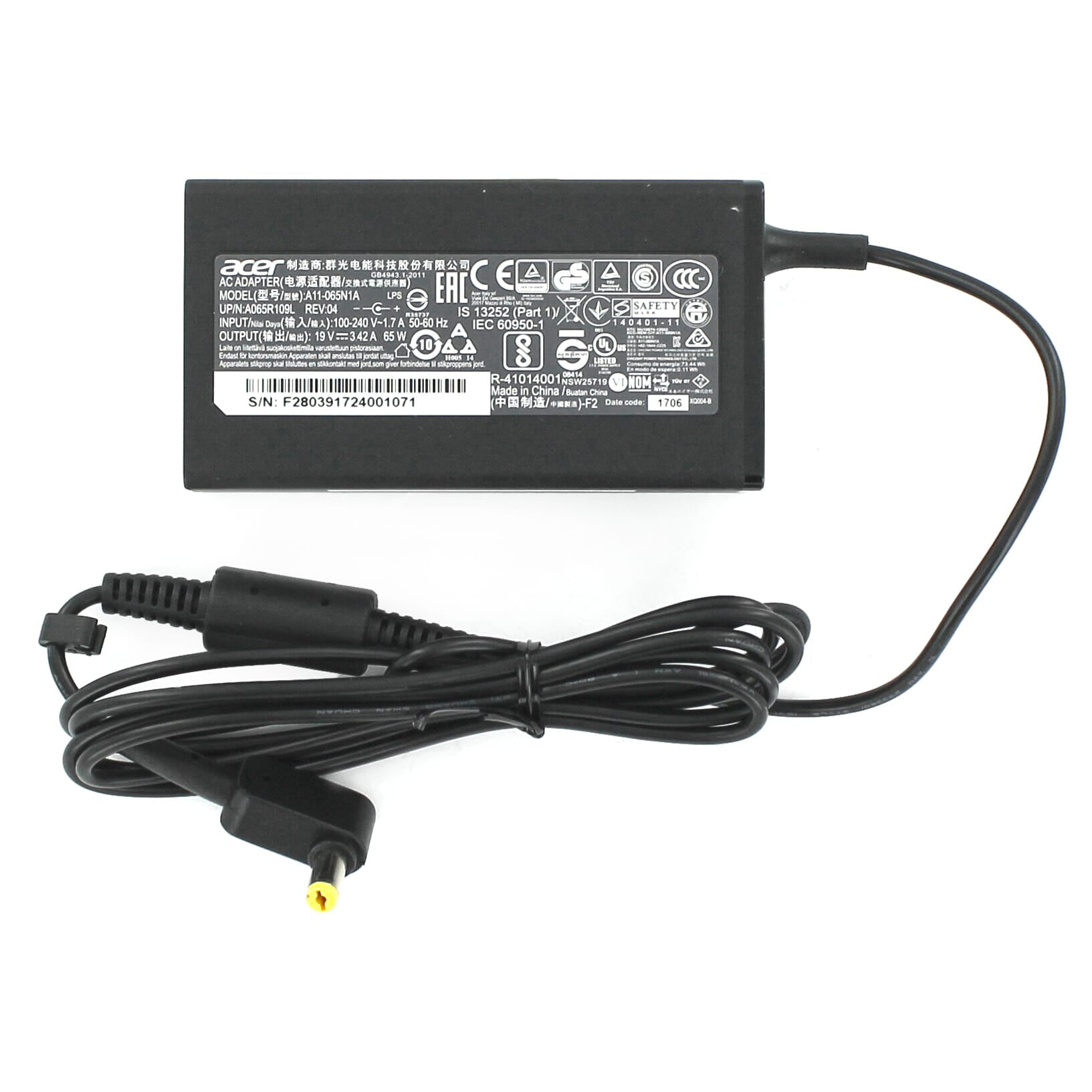 Adaptateur d'ordinateur portable ACER 65W