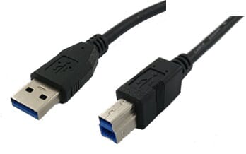 Huismerk USB3.0 A à USB3.0 B Câble 2 mètres noir