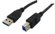 Huismerk USB3.0 A à USB3.0 B Câble 2 mètres noir
