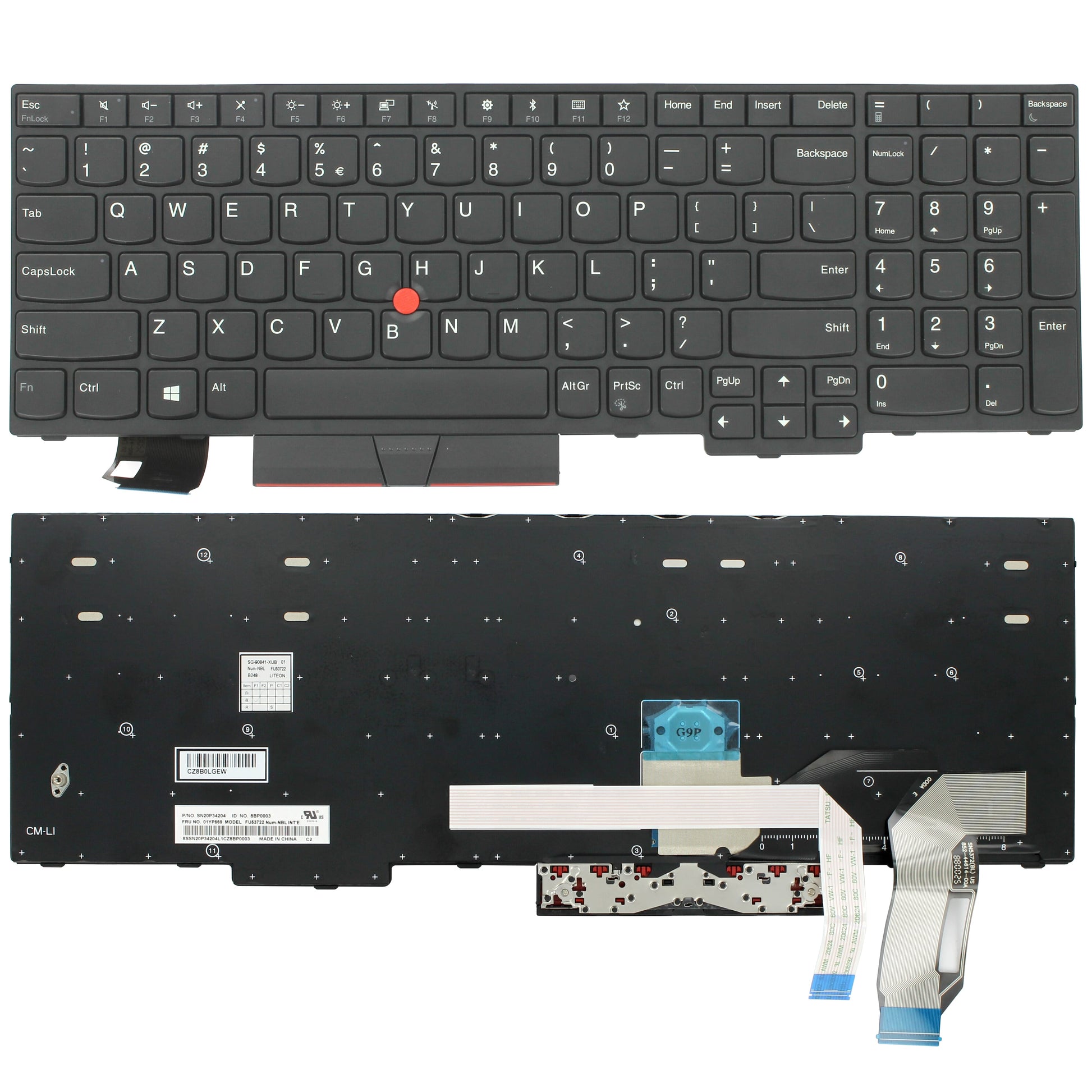 Clavier d'ordinateur portable Lenovo Qwerty Us