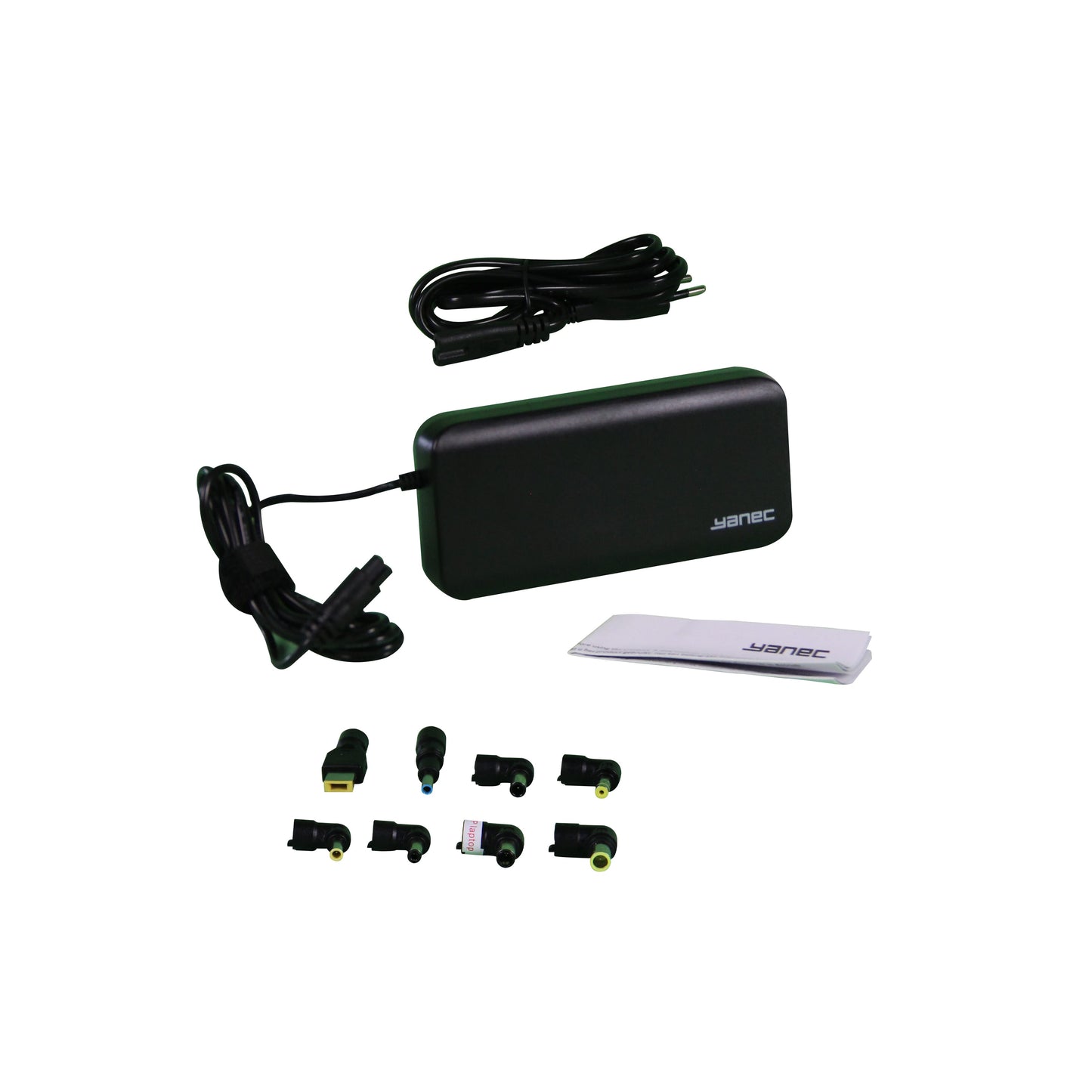 Adaptateur d'ordinateur portable Universal Yanec 90W avec 8 conseils noirs