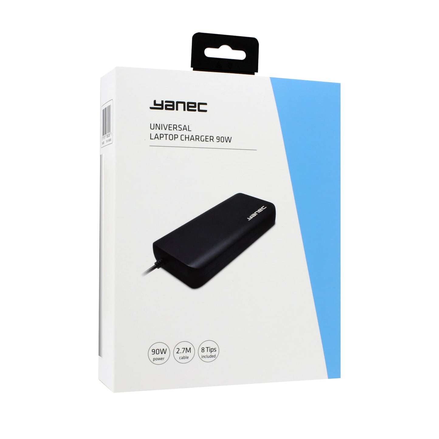 Adaptateur d'ordinateur portable Universal Yanec 90W avec 8 conseils noirs