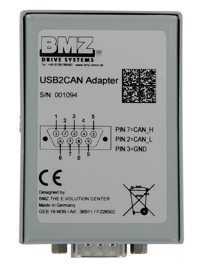 L'adaptateur BMZ USB2CAN SET ADAPTATEUR BROSE + Câble