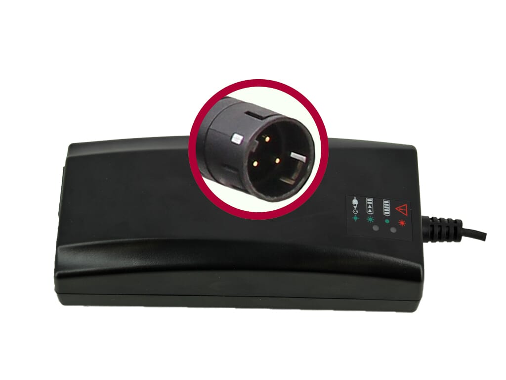 BMZ Charger Li-ion 42V 4a Plug Round 3 broches