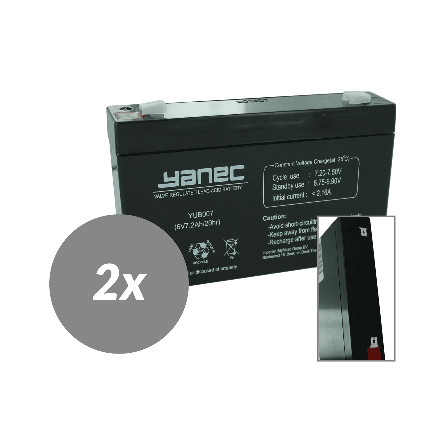 REMPLACEMENT DE BATTERIE YANEC UPS SET RBC18 (Câbles excl.)
