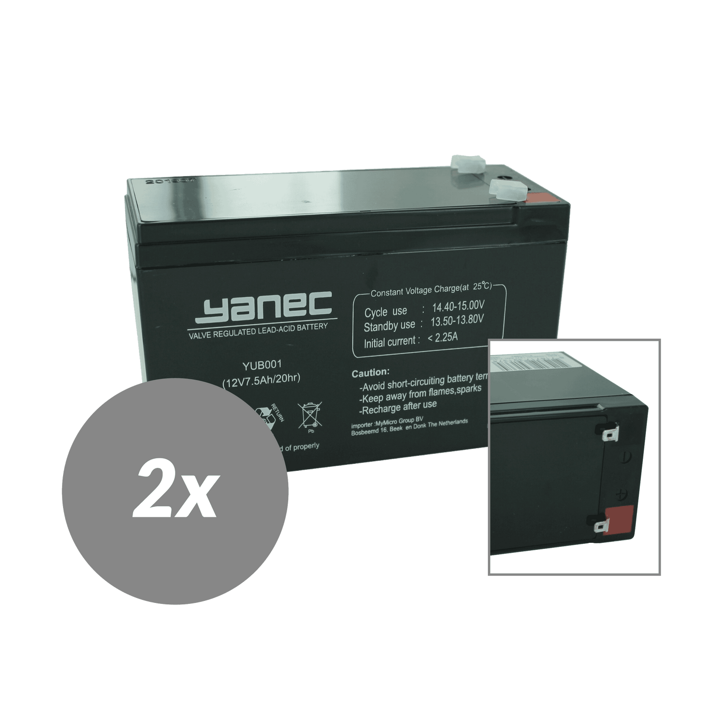 Remplacement de la batterie Yanec UPS Set RBC33 (Câbles excl.)