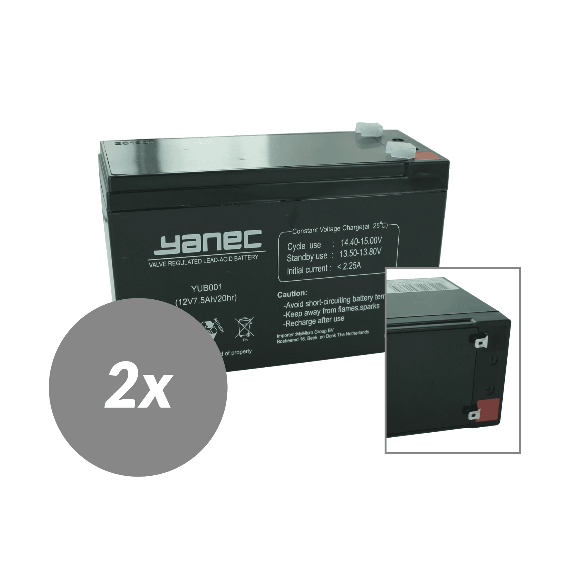 Remplacement de la batterie Yanec UPS Set RBC33 (Câbles excl.)