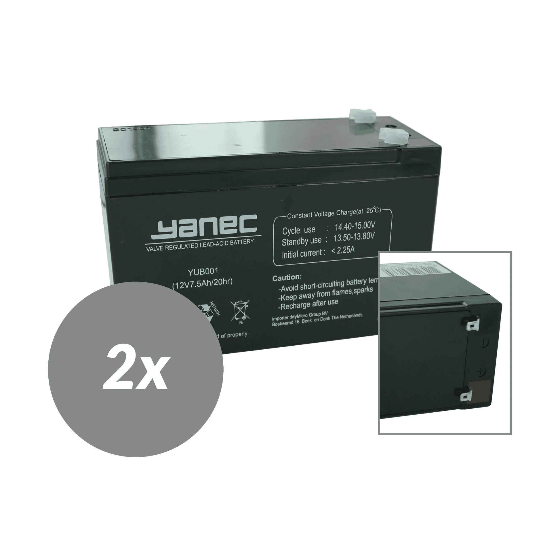 Remplacement de la batterie Yanec UPS Set RBC9 (Câbles excl.)