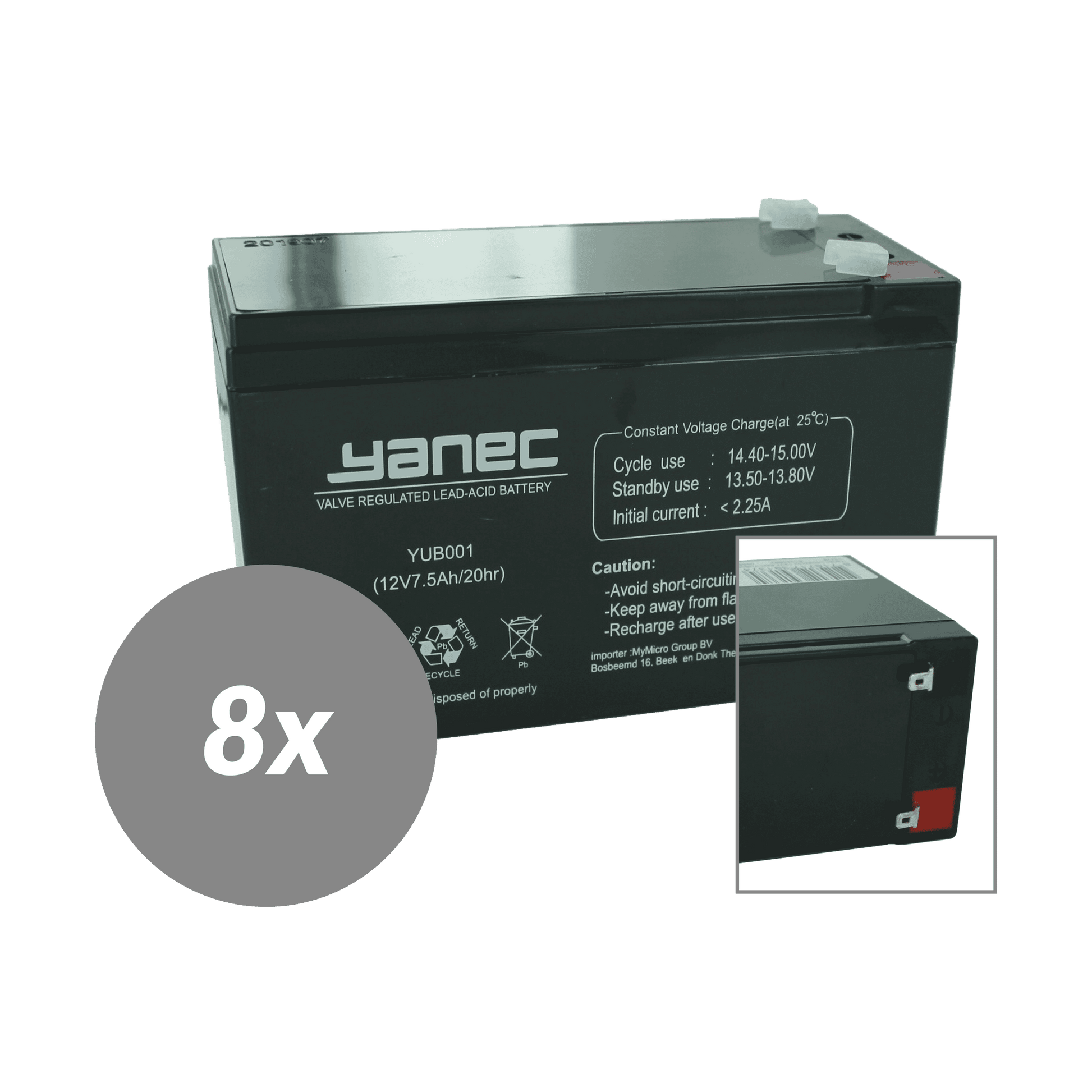 Remplacement de la batterie Yanec UPS Set RBC26 (Câbles excl.)