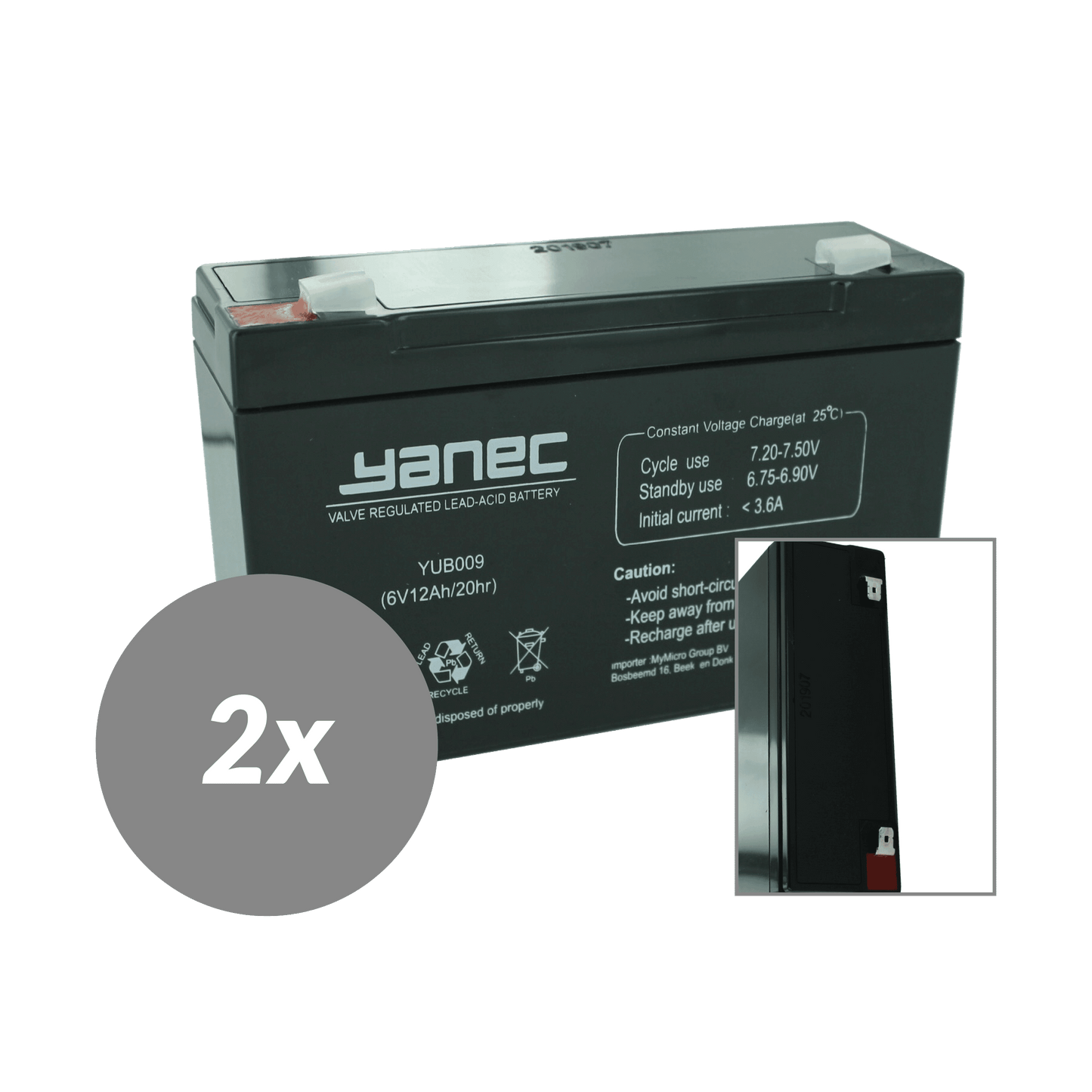 Remplacement de la batterie Yanec UPS Set RBC3 (Câbles excl.)