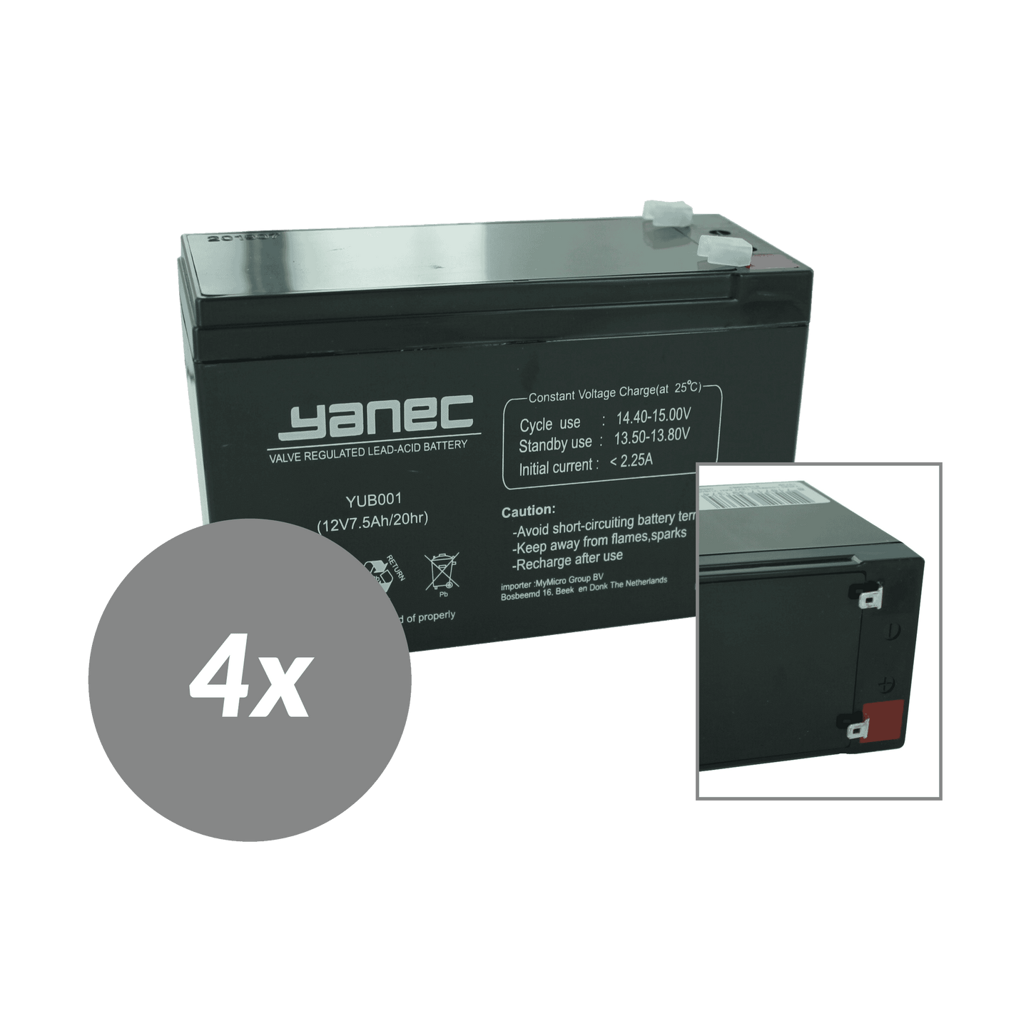 Remplacement de la batterie Yanec UPS Set RBC63 (Câbles excl.)
