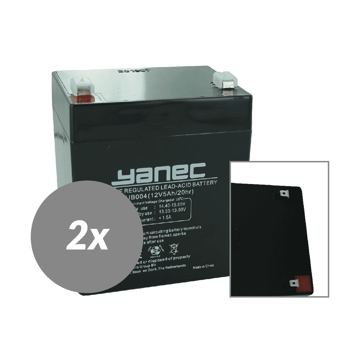 Remplacement de la batterie Yanec UPS Set RBC20 (Excl. Câbles)