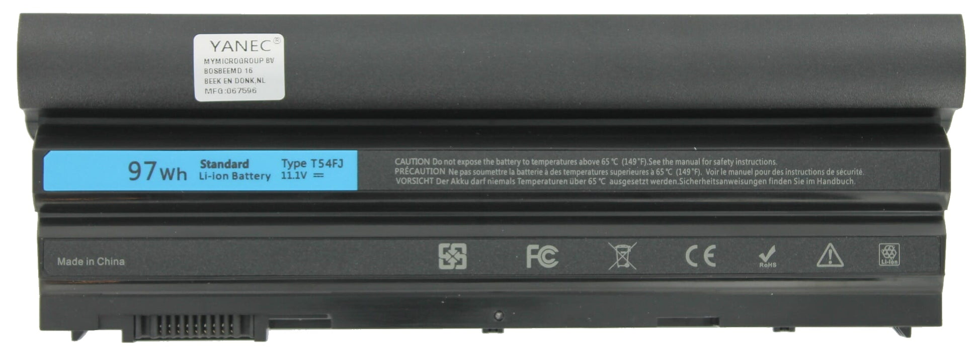 Batterie d'ordinateur portable Yanec étendu 7800mAh 87Wh