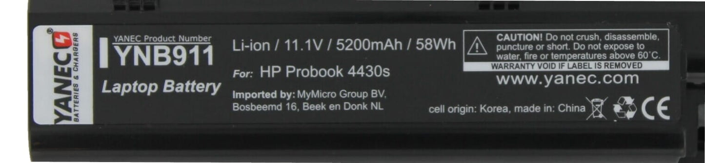Batterie d'ordinateur portable Yanec 5200mAh