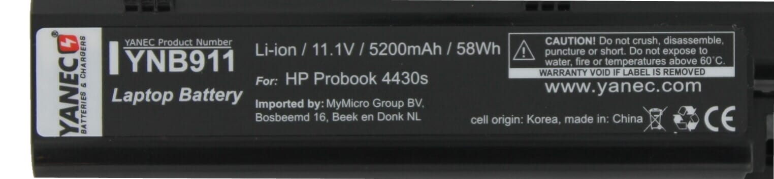 Batterie d'ordinateur portable Yanec 5200mAh