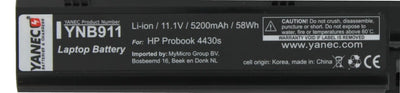Batterie d'ordinateur portable Yanec 5200mAh