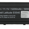 Batterie d'ordinateur portable Yanec 5200mAh