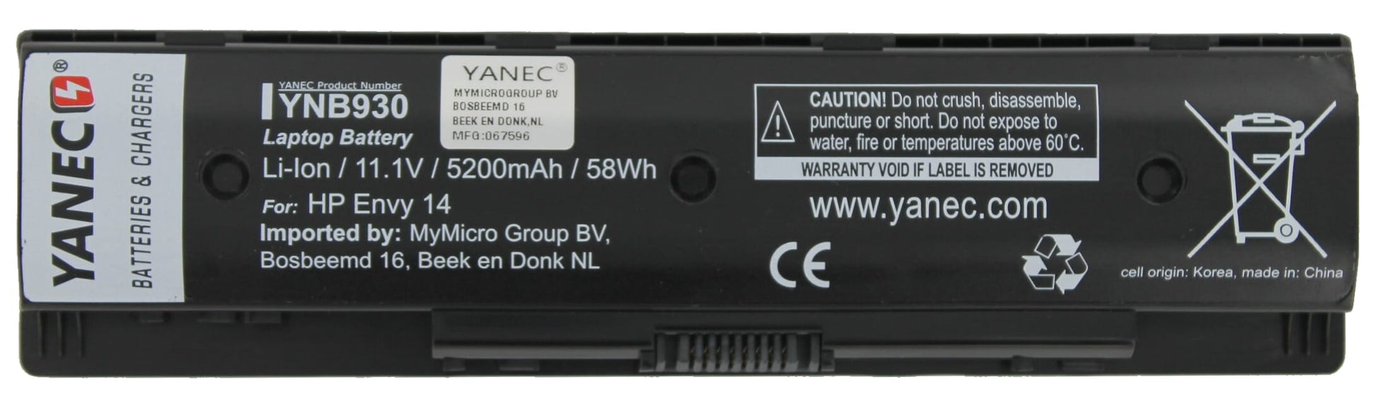Batterie d'ordinateur portable Yanec 5200mAh
