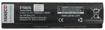 Batterie d'ordinateur portable Yanec 5200mAh