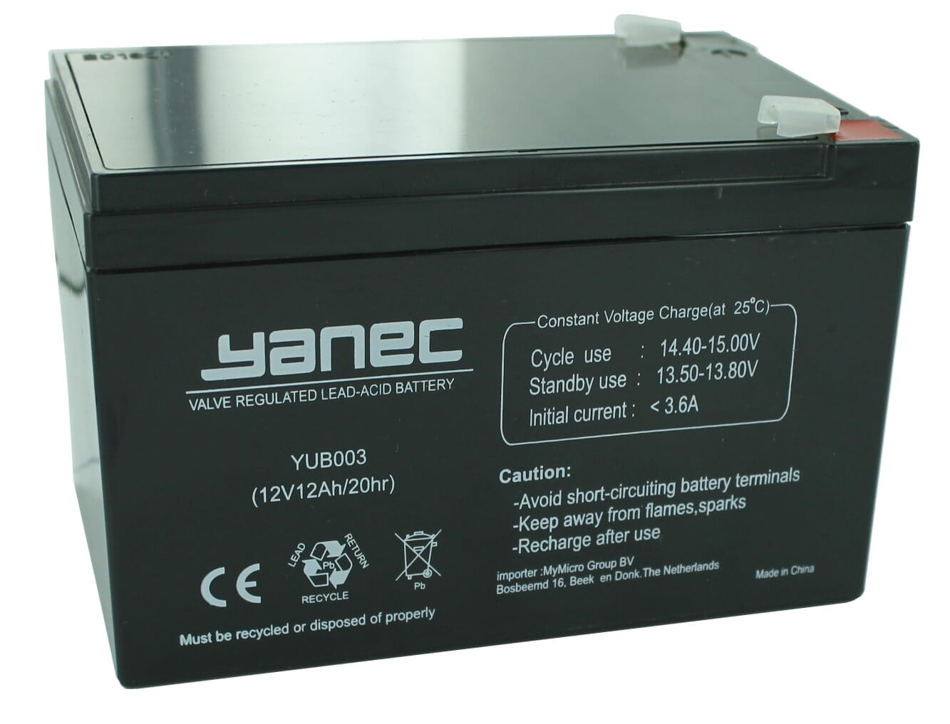Remplacement de la batterie Yanec UPS Set RBC4 (Câbles excl.)