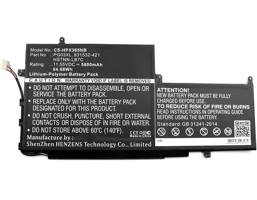 Batterie d'ordinateur portable de remplacement 5600mAh