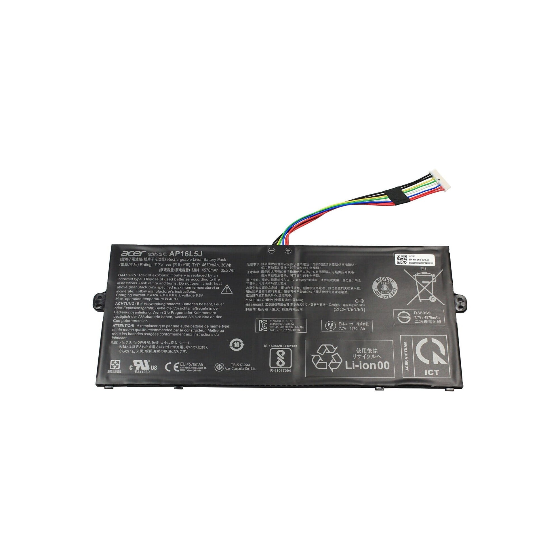 Batterie d'ordinateur portable Acer 4670mAh