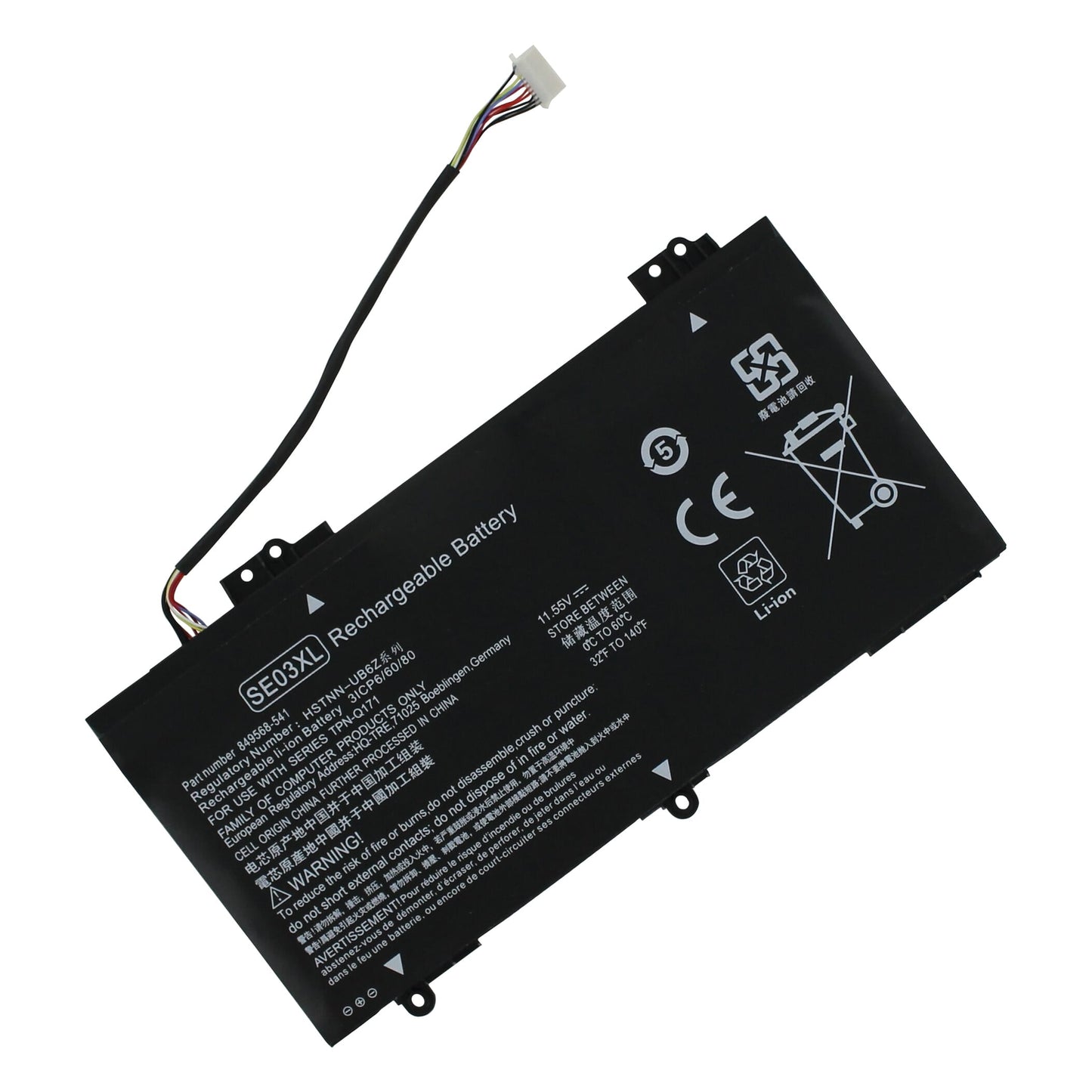 Batterie de remplacement de l'ordinateur portable 3400mAh