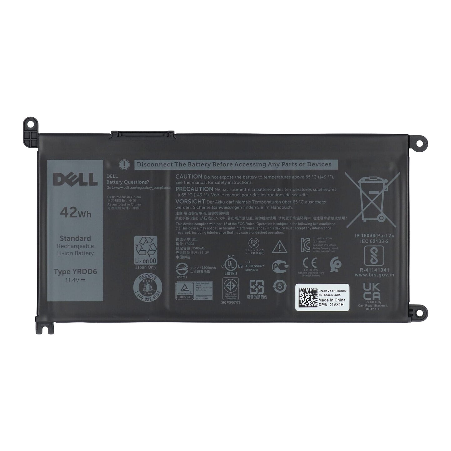 Batterie d'ordinateur portable Dell 3500 mAh
