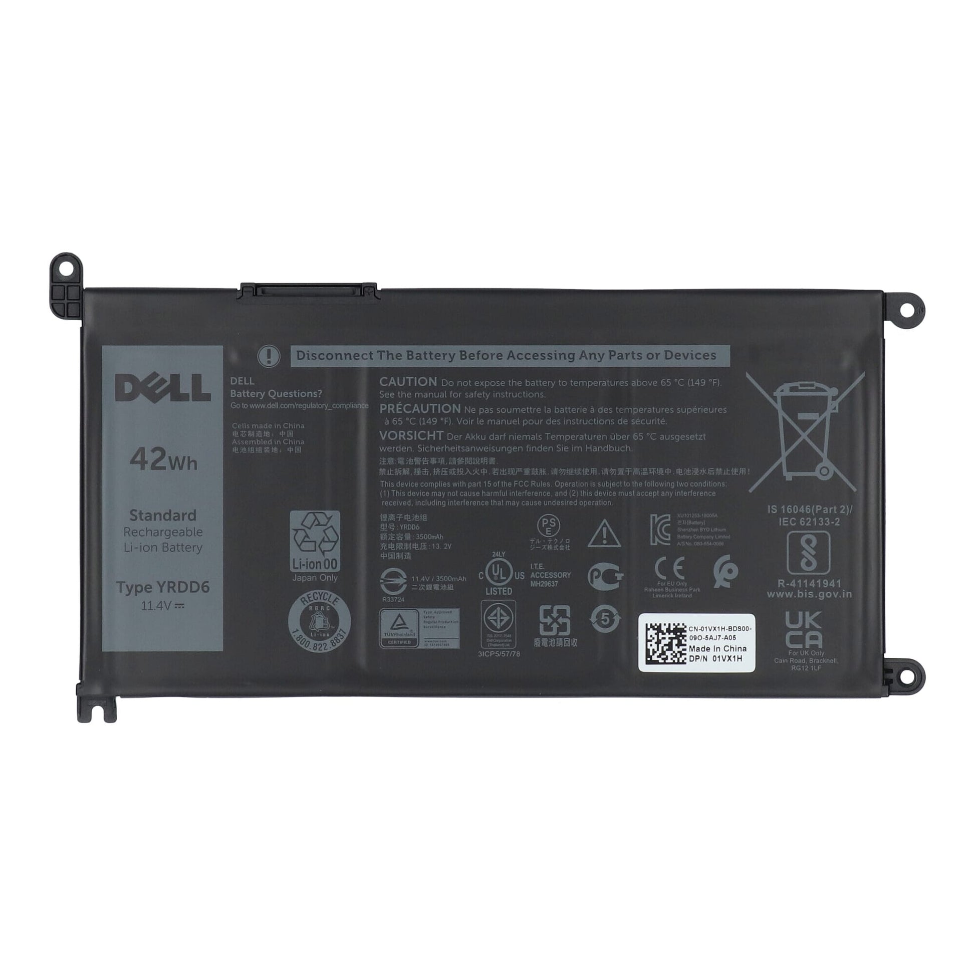 Batterie d'ordinateur portable Dell 3500 mAh