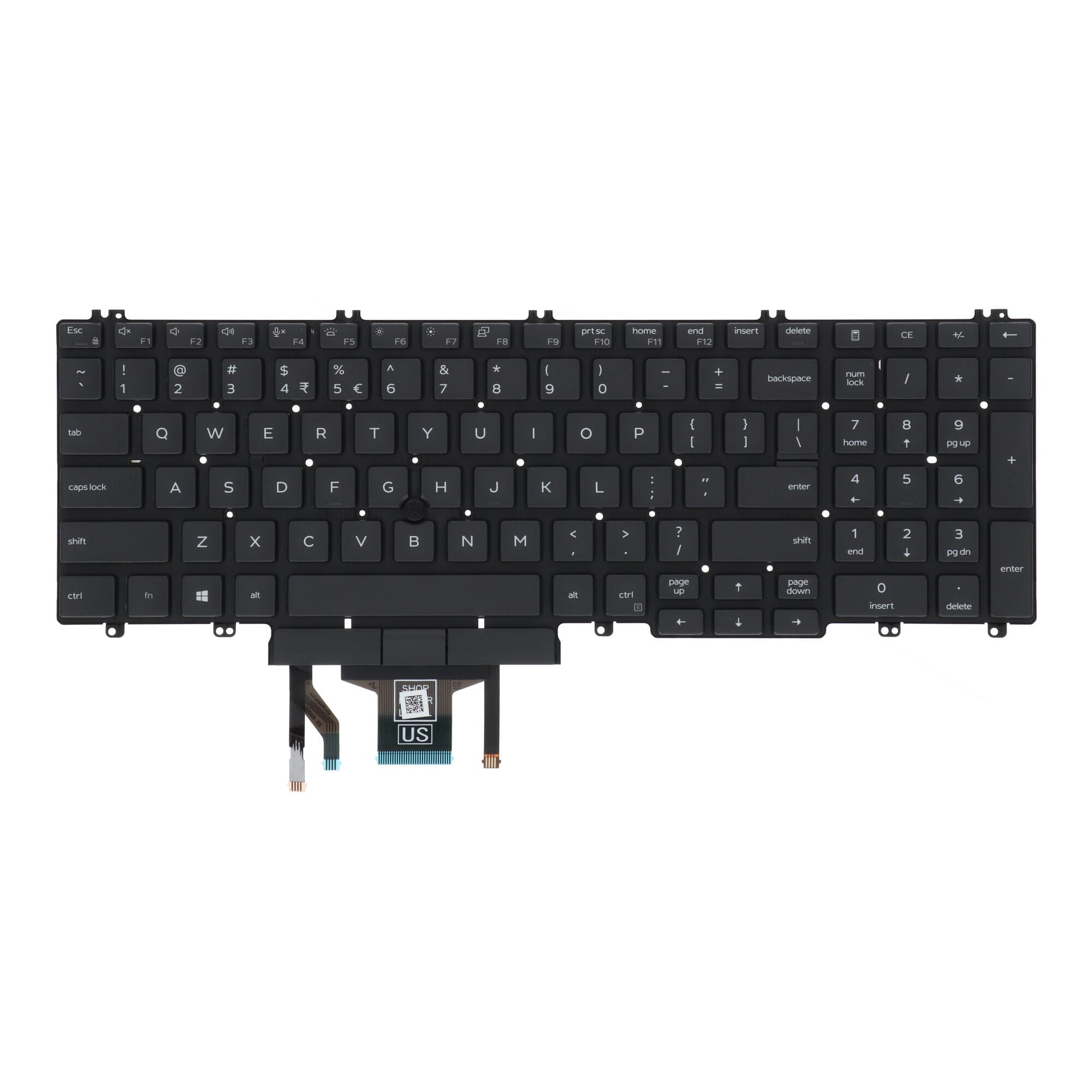 Dell ordinateur portable clavier Qwerty Us + rétro-éclairé