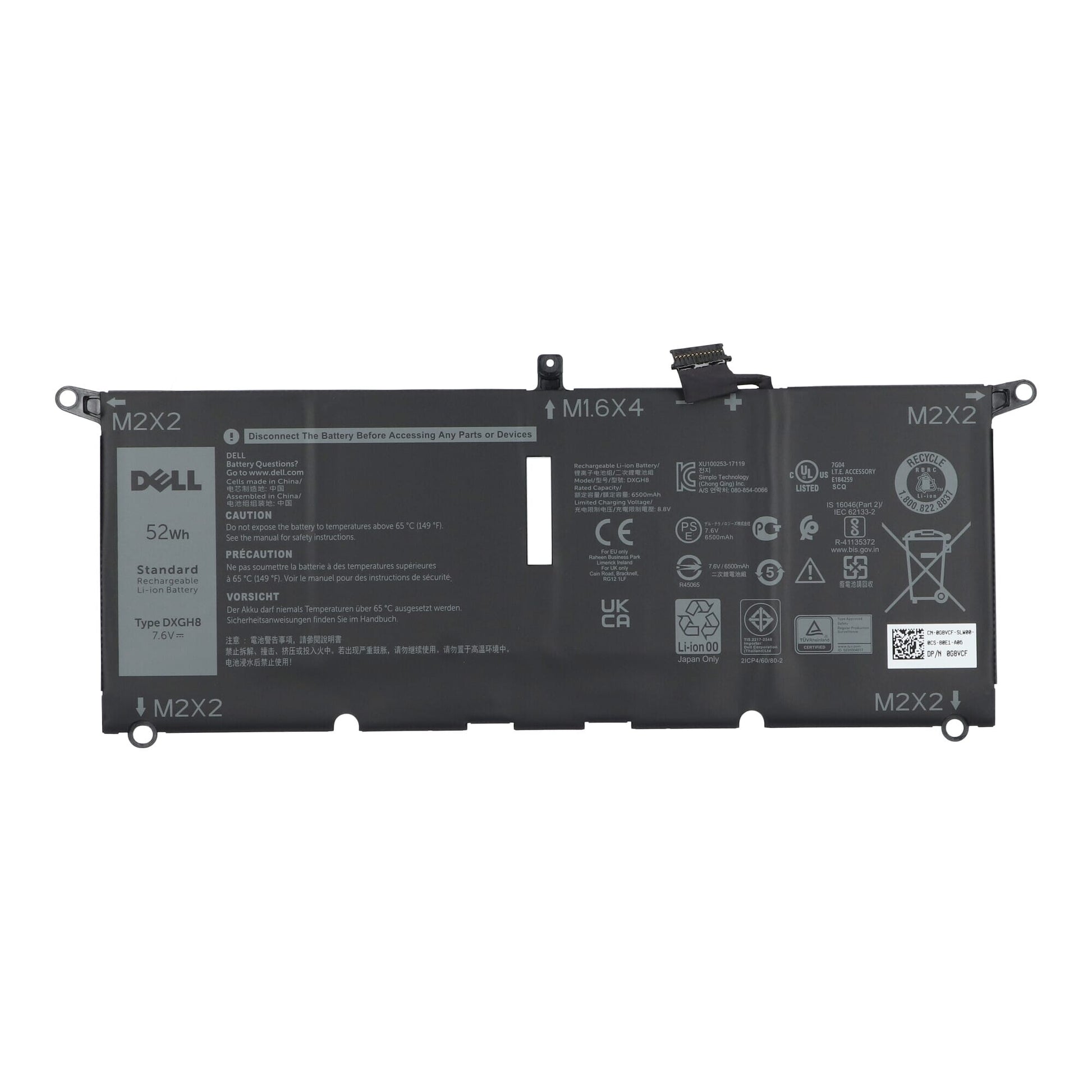 Batterie d'ordinateur portable Dell 6500 mAh