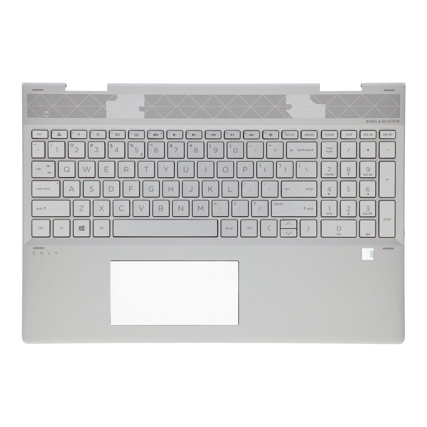 Clavier HP pour ordinateur portable Qwerty Us + couvercle supérieur argent