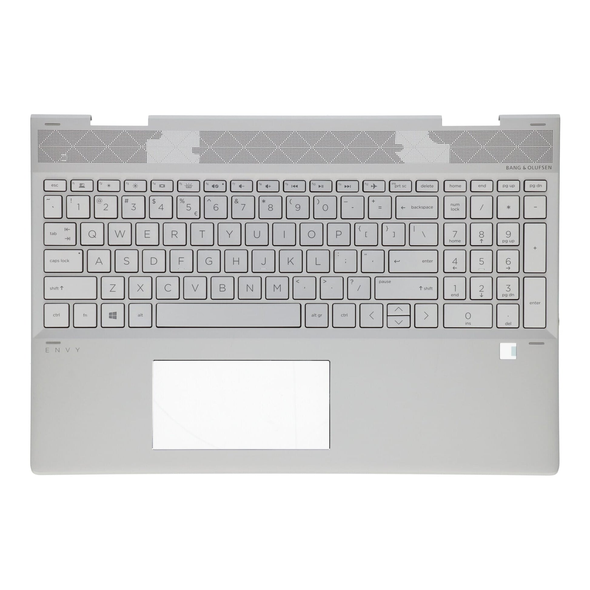 Clavier HP pour ordinateur portable Qwerty Us + couvercle supérieur argent
