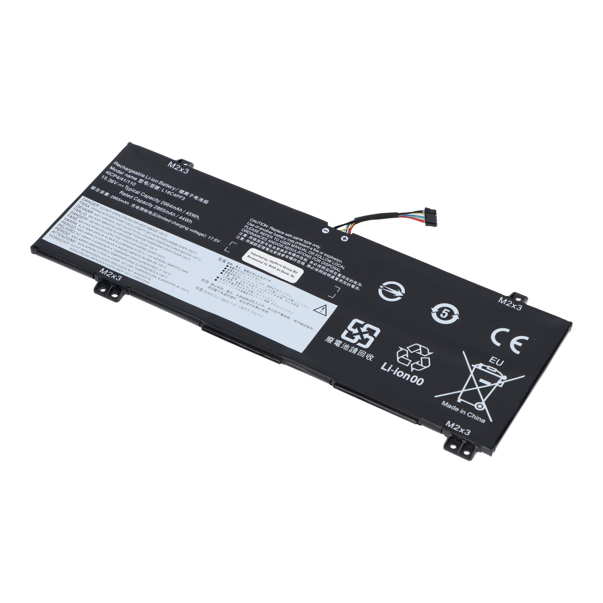 Batterie d'ordinateur portable de remplacement 2850 mAh