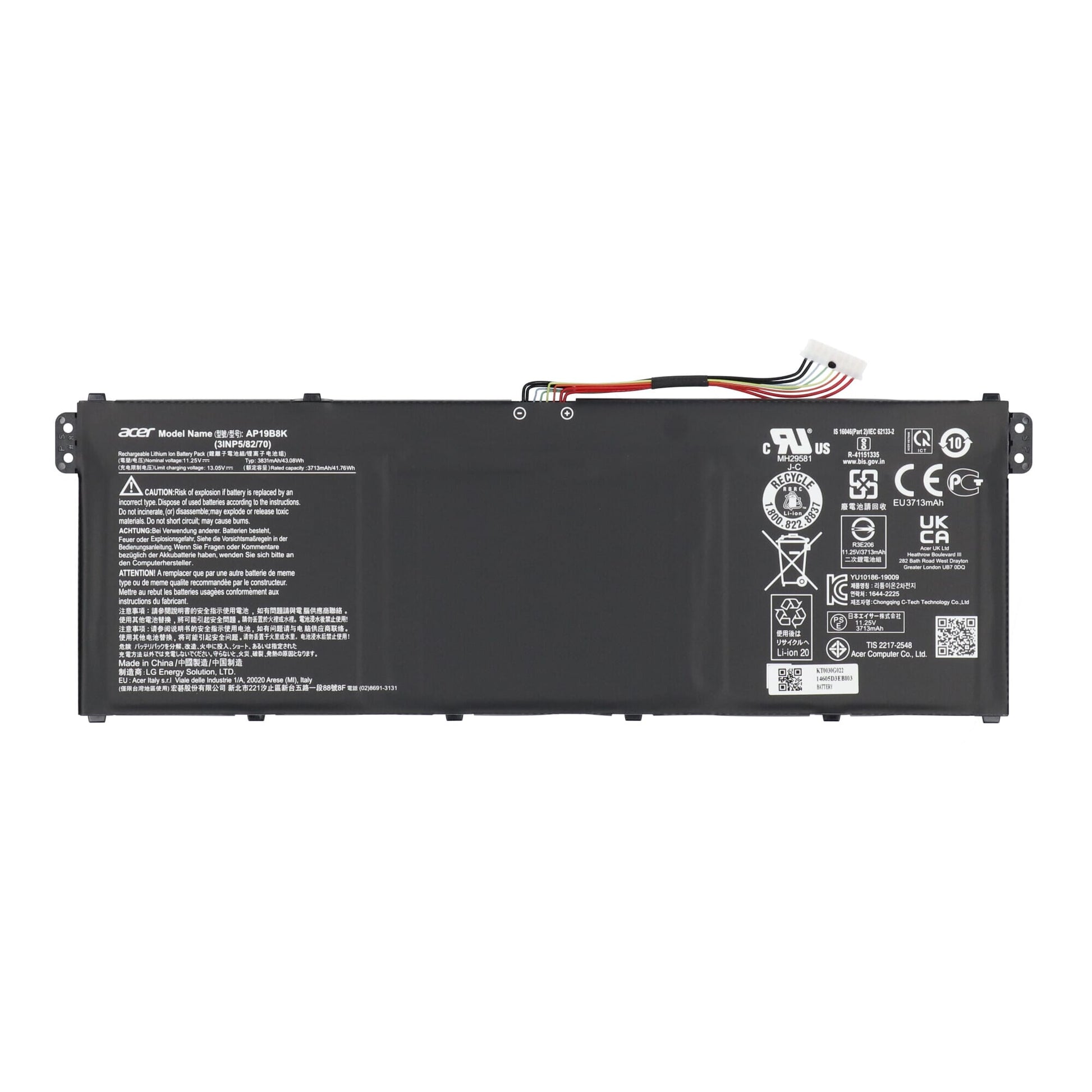 Batterie d'ordinateur portable Acer 11.25V 3831mAH