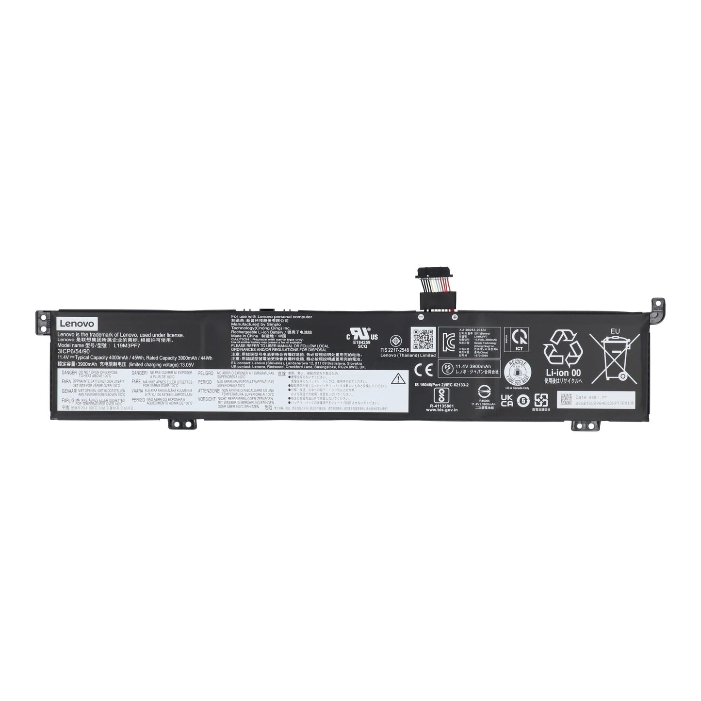 Batterie d'ordinateur portable Lenovo 3900 mAh