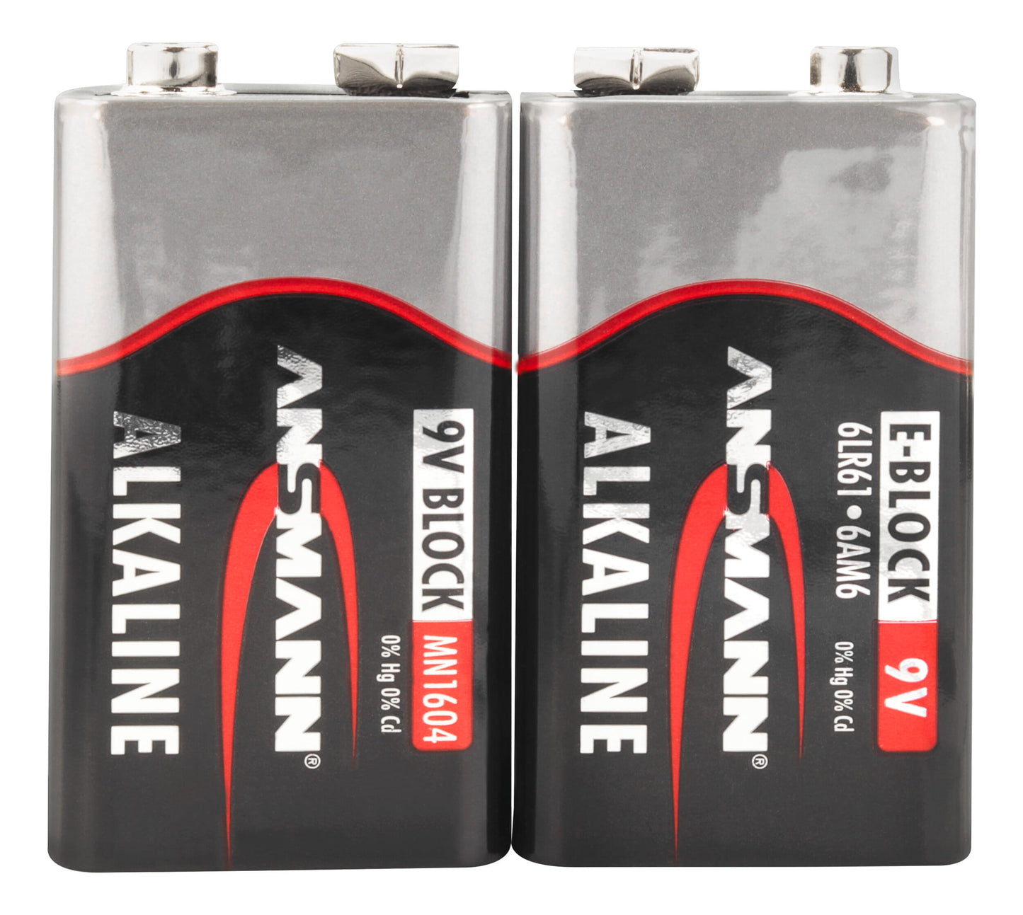 Batterie alcaline Ansmann 9 Volt E Bloc 6LR61 2 PCS. rétrécissement