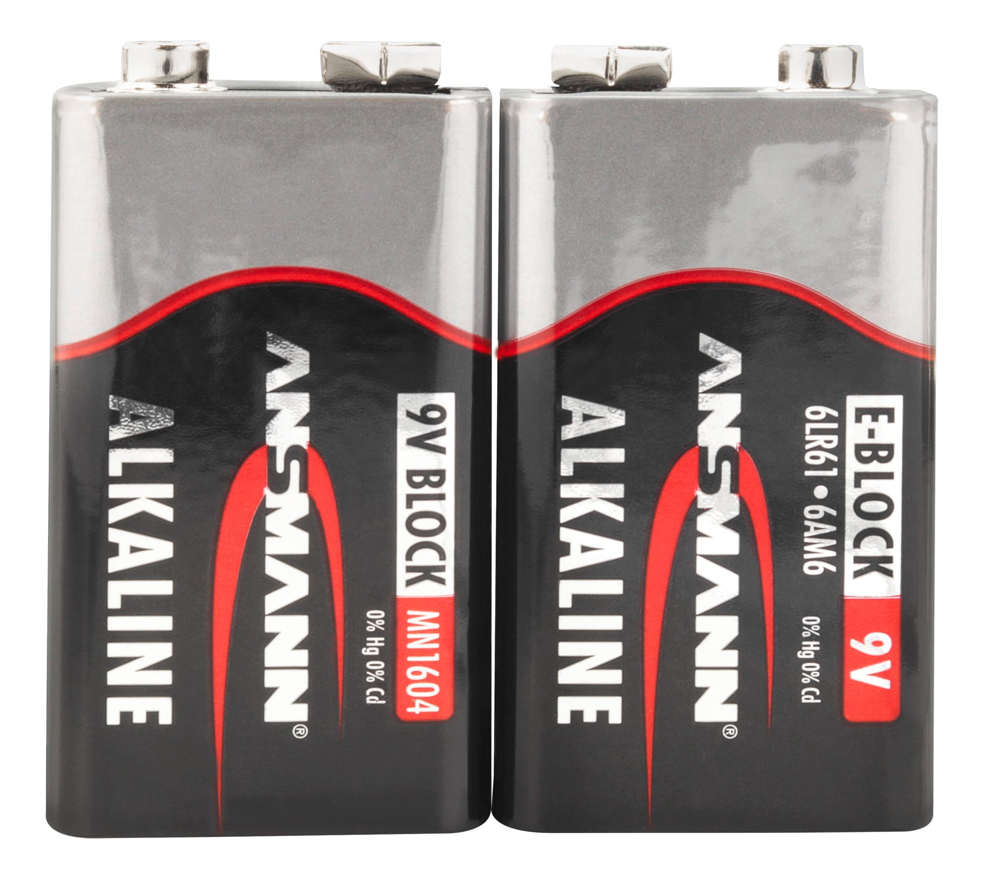 Batterie alcaline Ansmann 9 Volt E Bloc 6LR61 2 PCS. rétrécissement