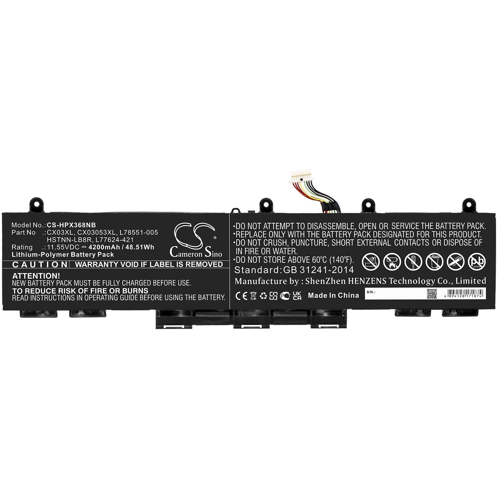 Batterie d'ordinateur portable 4200 mah