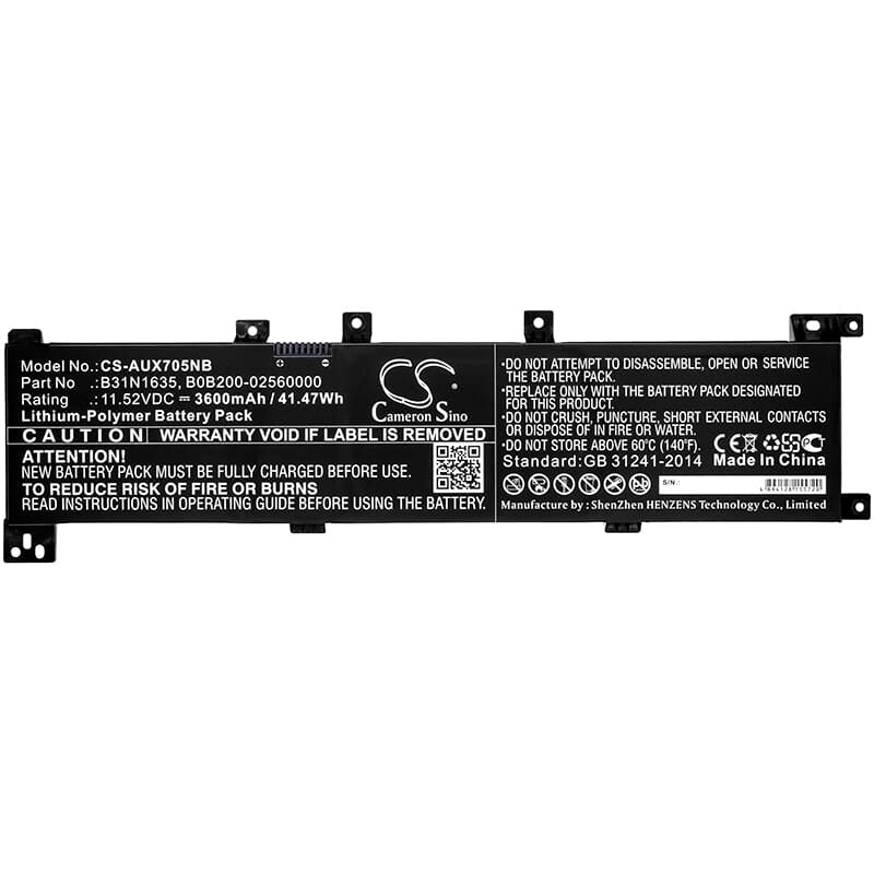 Pièces de remplacement Batterie d'ordinateur portable 3600mAh