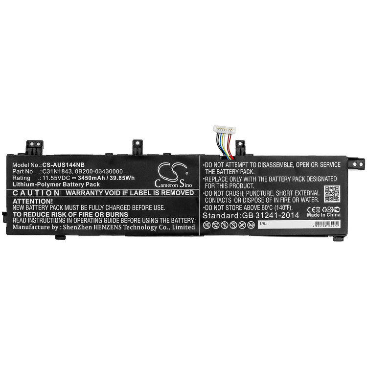 Pièces de remplacement Batterie d'ordinateur portable 3450mAh