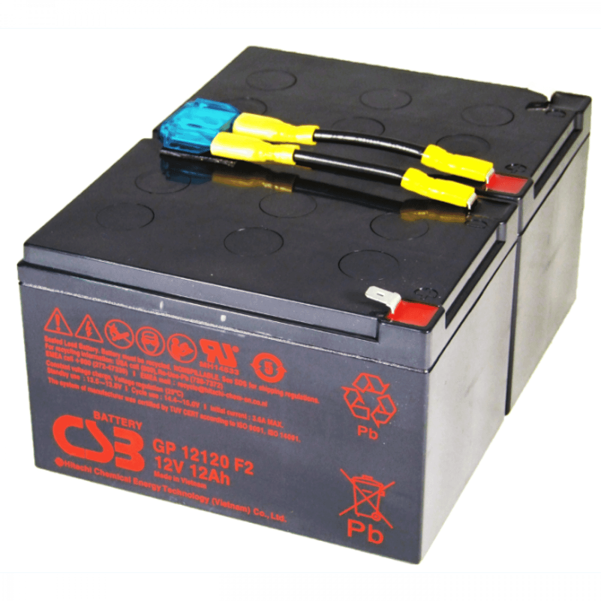 Batterie CSB CSB UPS Remplacement de la batterie SET RBC6 (Câbles incl.)