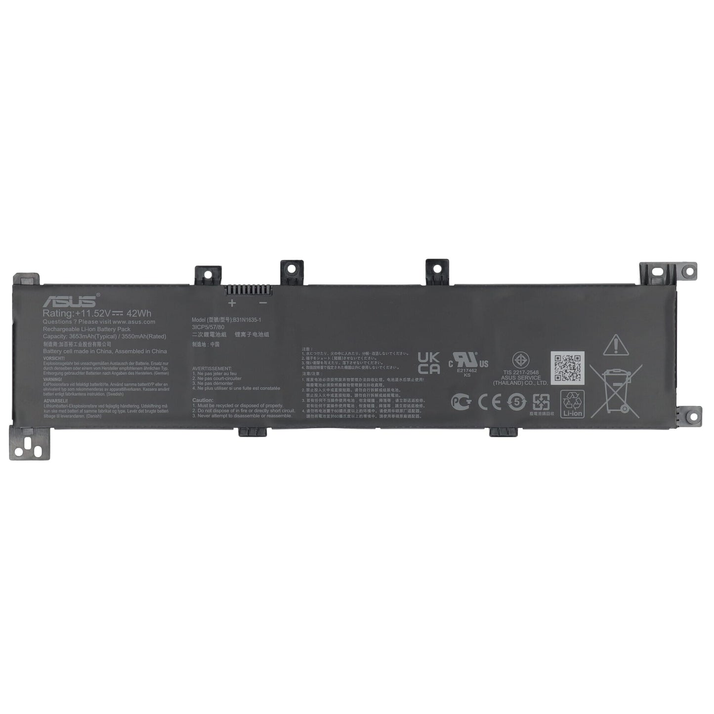 Batterie d'ordinateur portable ASUS 3650mAh
