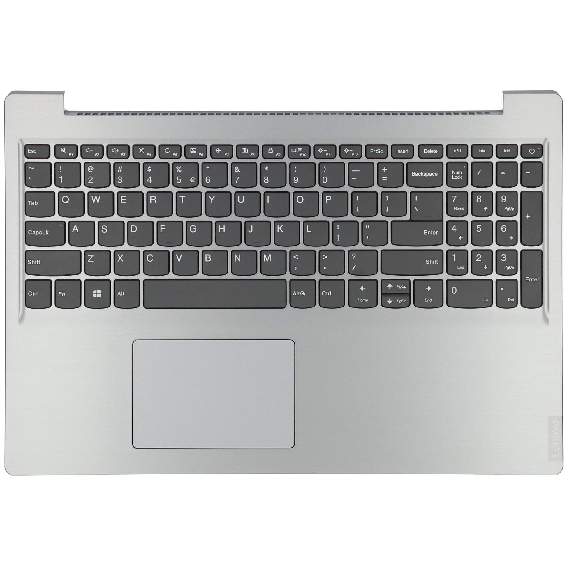 Clavier d'ordinateur portable Lenovo Qwerty Us + Haut Top Couvercle Silver