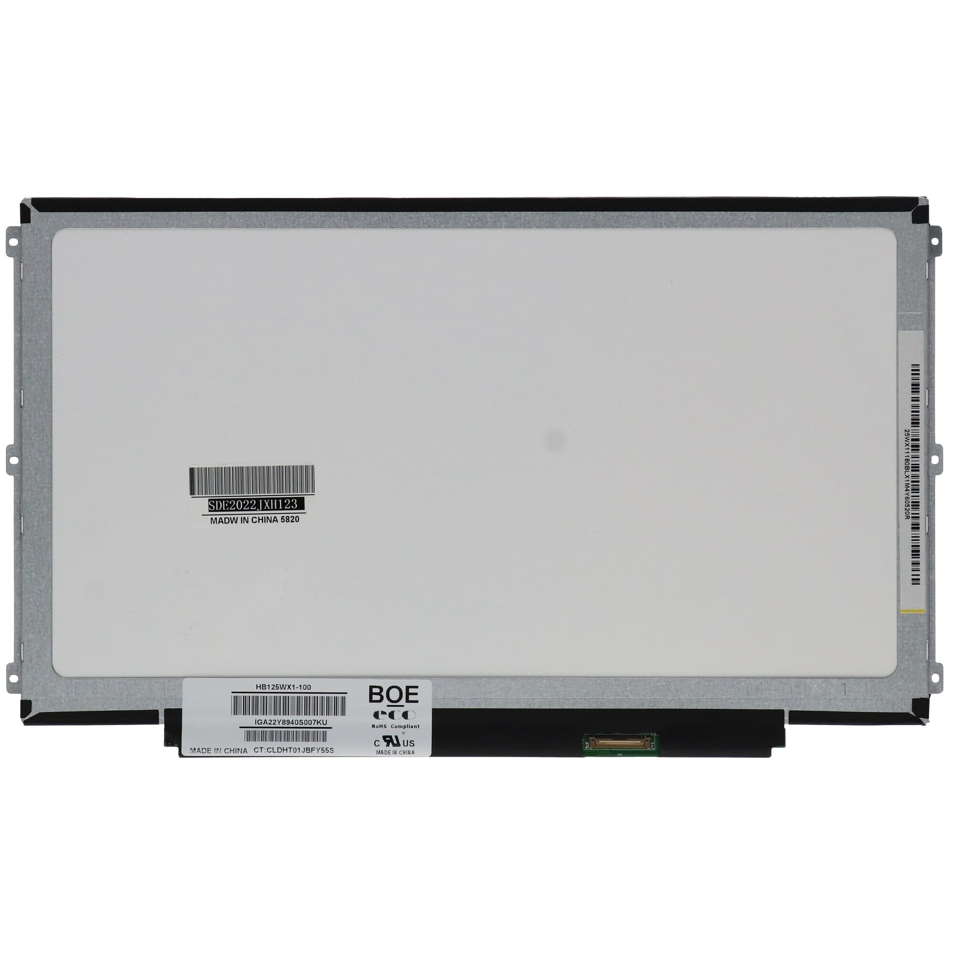 Écran LCD OEM 12,5 pouces 1366x768 MAT 30pin EDP