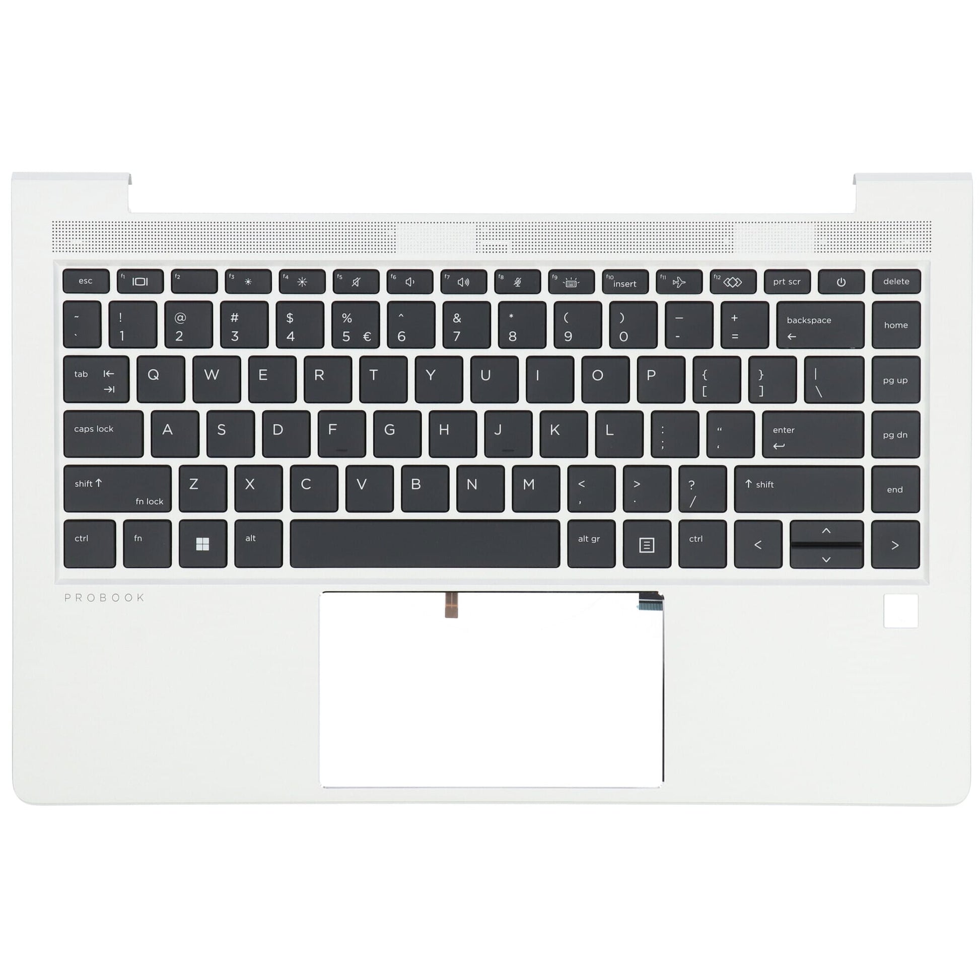 Clavier d'ordinateur portable HP Qwerty US + HEAUX TOP, backlit -Silver