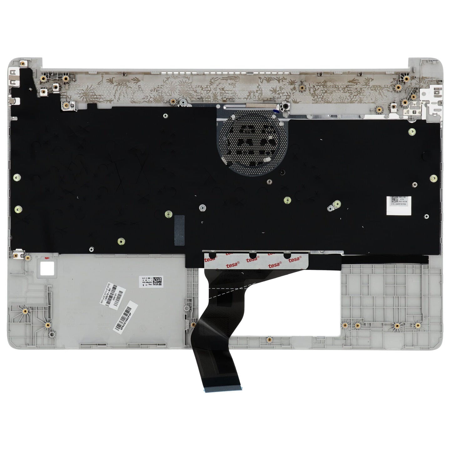 Clavier HP pour ordinateur portable Qwerty Us + couvercle supérieur argent