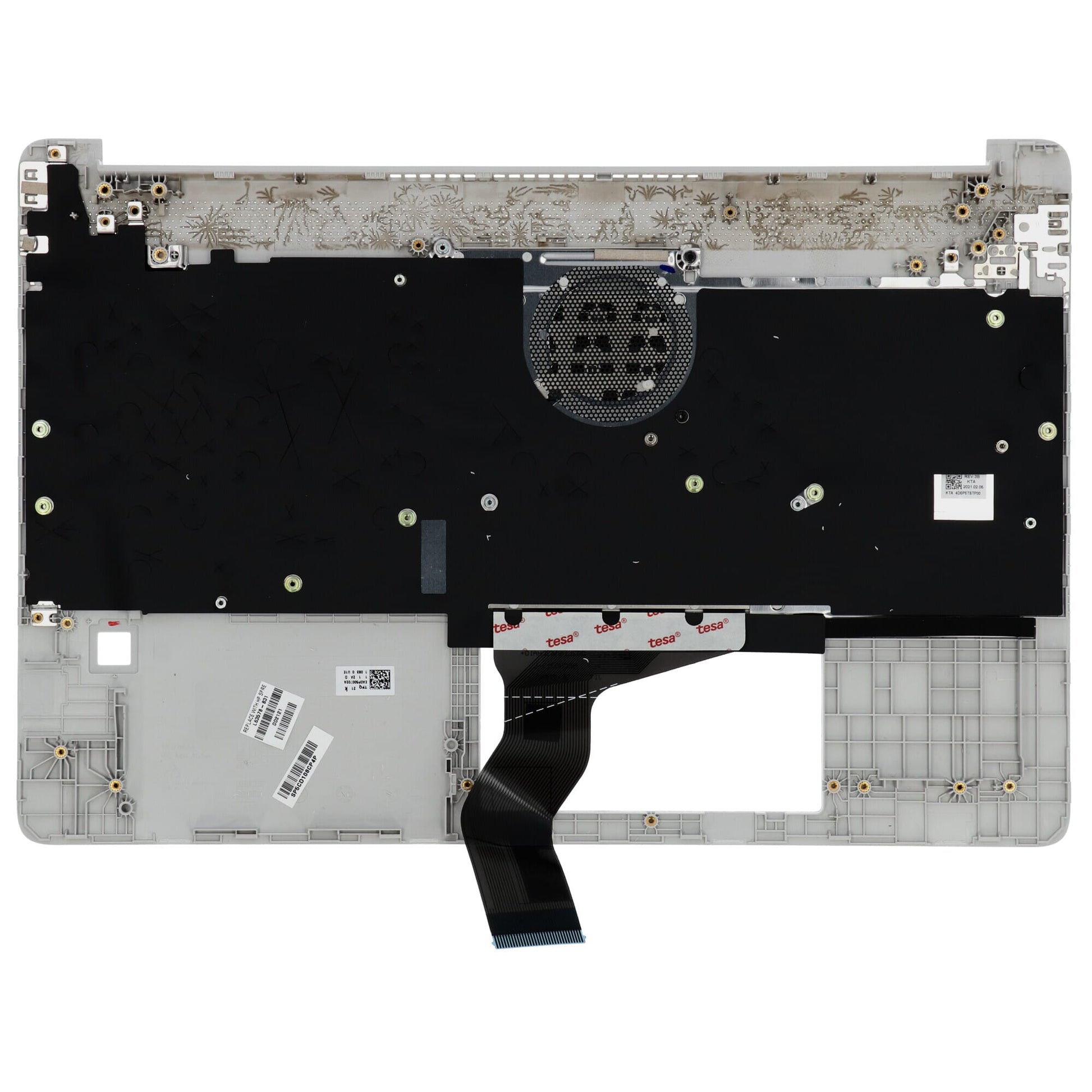 Clavier HP pour ordinateur portable Qwerty Us + couvercle supérieur argent