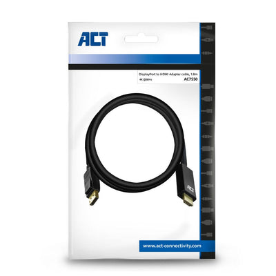 Act DisplayPort Male à HDMI Câble adaptateur masculin, 1,8 m