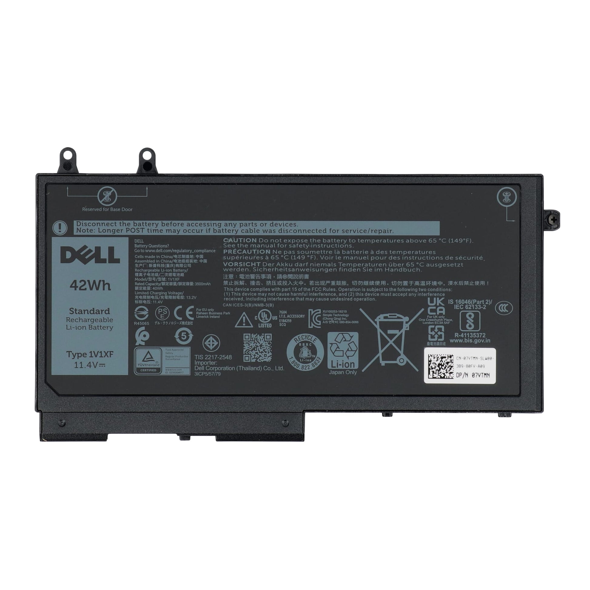 Batterie d'ordinateur portable Dell 3500 mAh